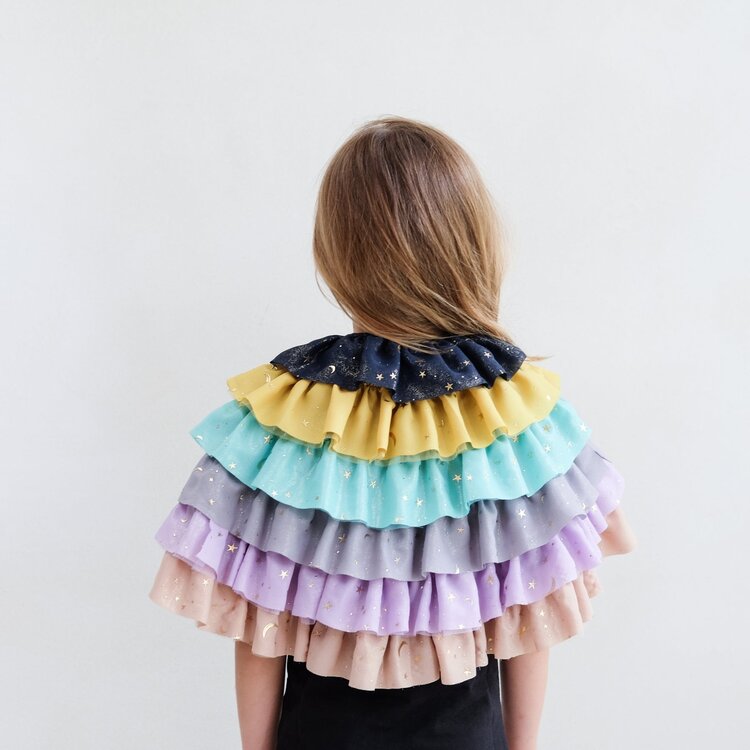 Mimi & Lula Mimi & Lula - Ruffle Cape - RAINBOW