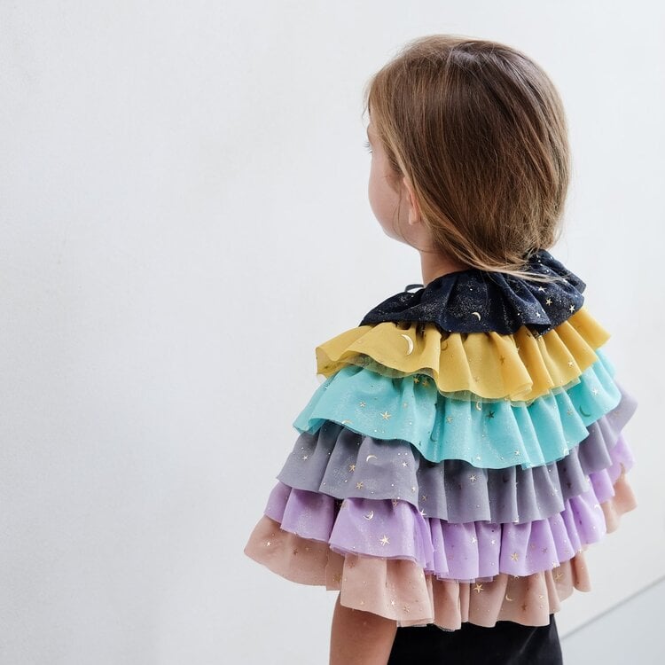 Mimi & Lula Mimi & Lula - Ruffle Cape - RAINBOW