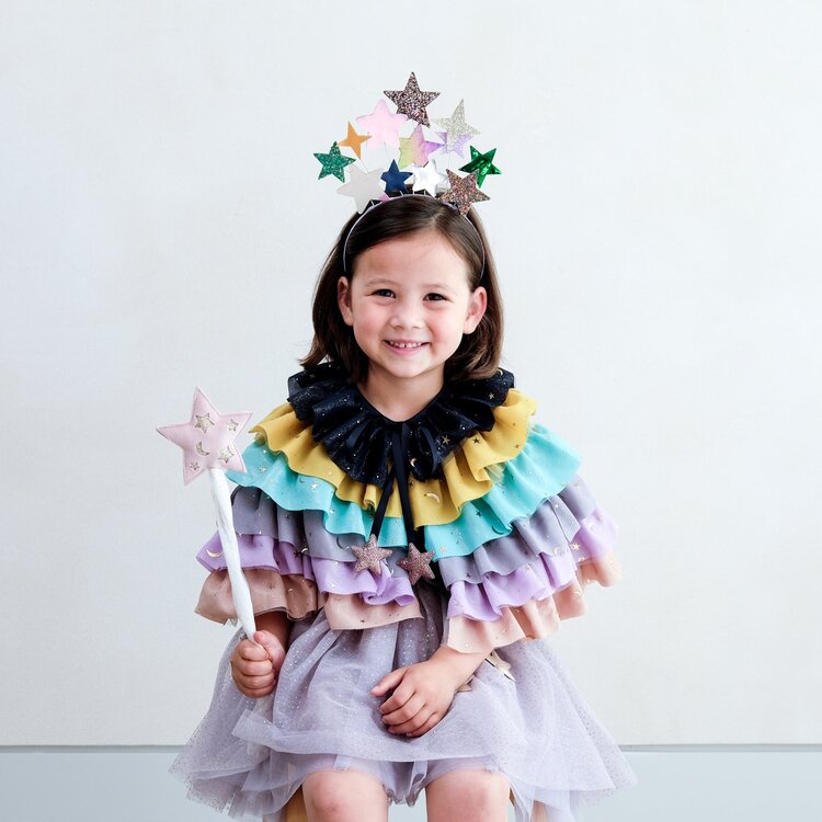 Mimi & Lula Mimi & Lula - Ruffle Cape - RAINBOW