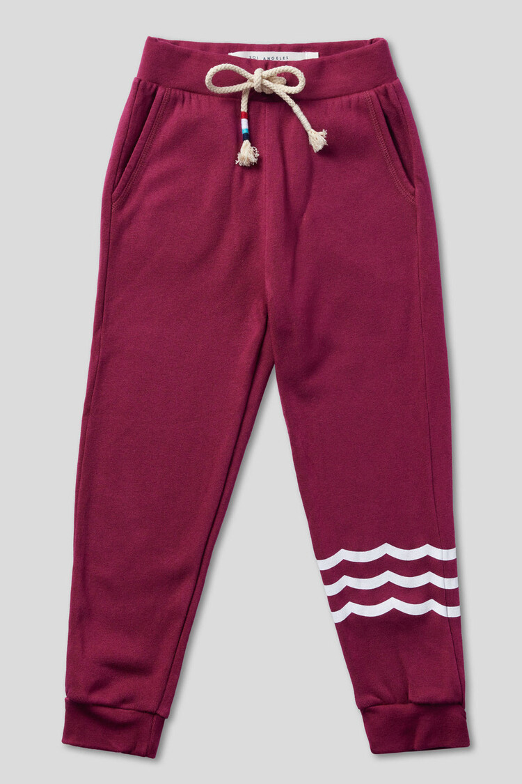 Sol Angeles Sol Angeles Kids Waves Jogger - CRANBERRY