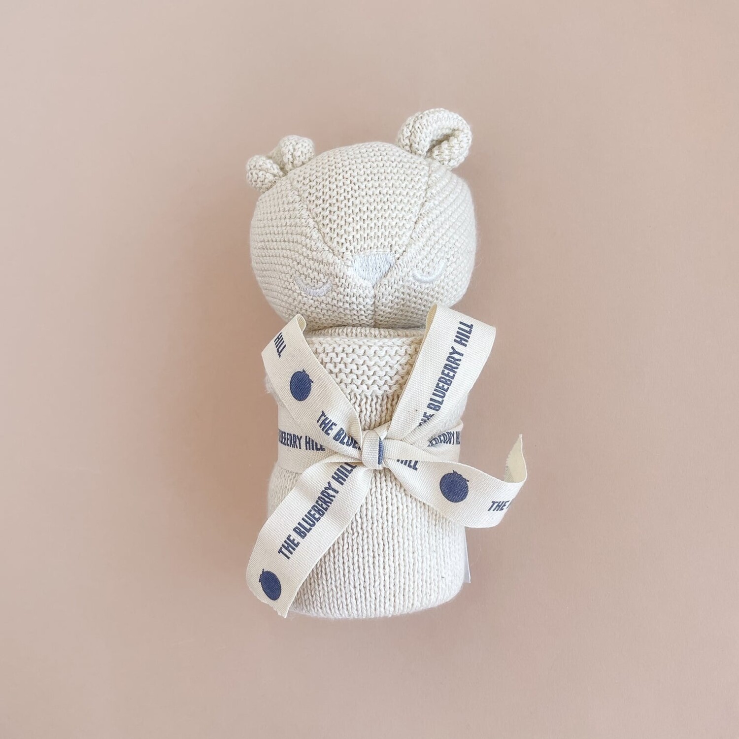 The Blueberry Hill Bear Lovey Baby Blanket CREAM Yellow Turtle