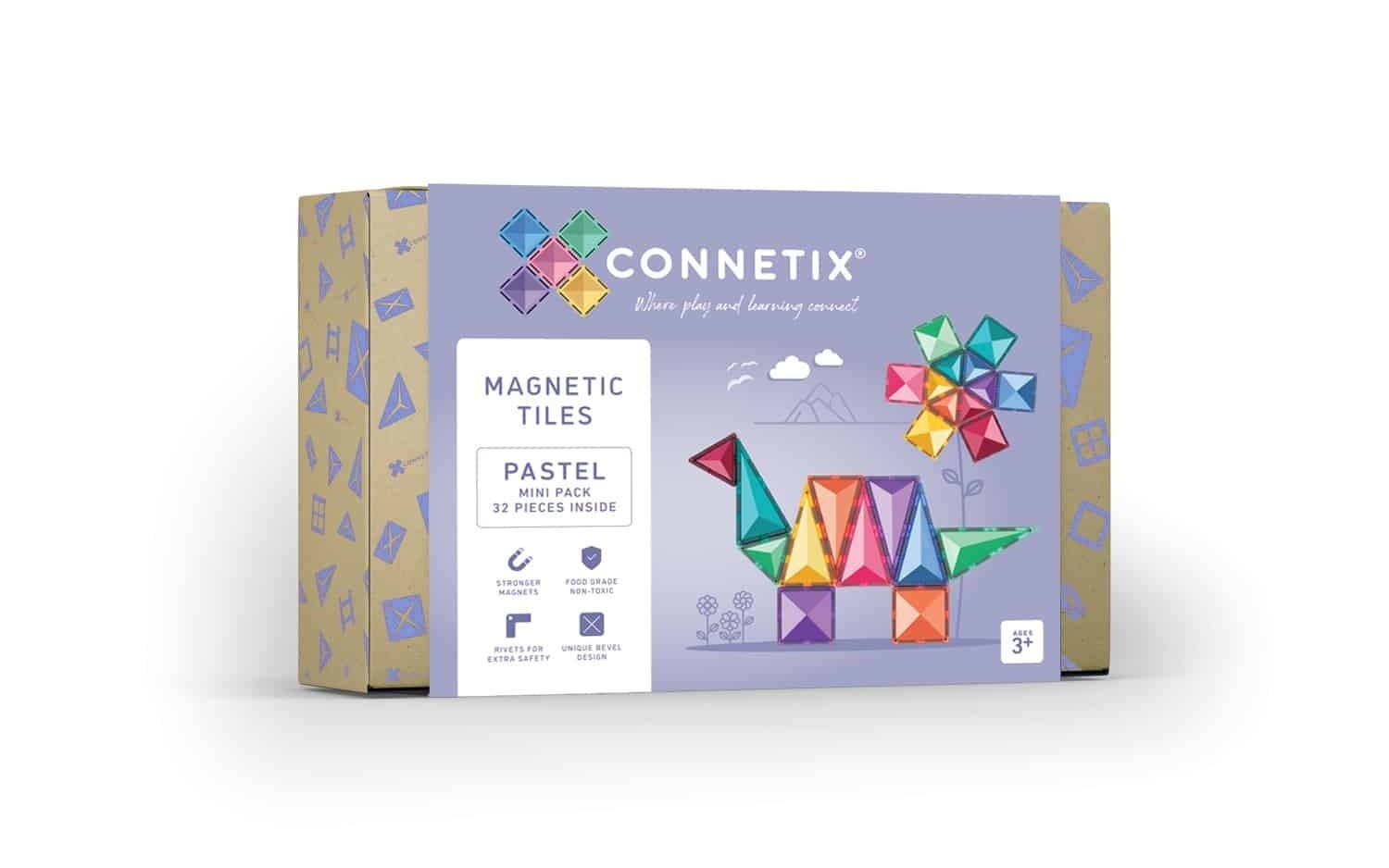 Connetix Magnetic Tiles 32pc Pastel Mini Pack - Yellow Turtle