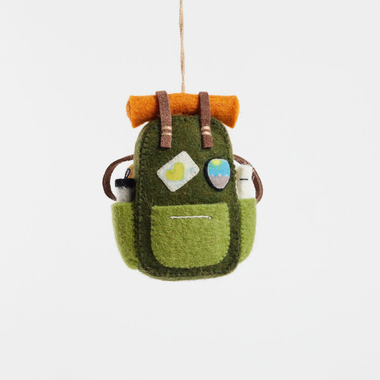 Craftspring Love Camping Backpack Ornament Yellow Turtle