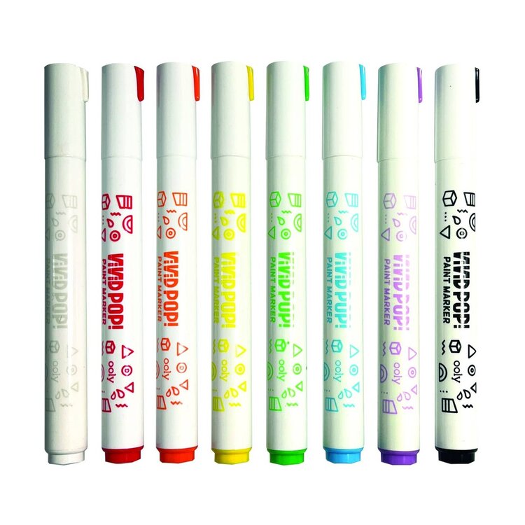 Ooly Ooly Vivid Pop Water Based Paint Markers Set - 8pk