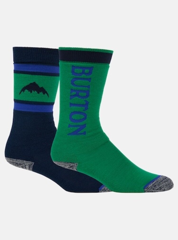 Burton Burton Kids Weekend Midweight Socks 2 Pk - GALAXY GREEN - Size: XS/S (10-12)