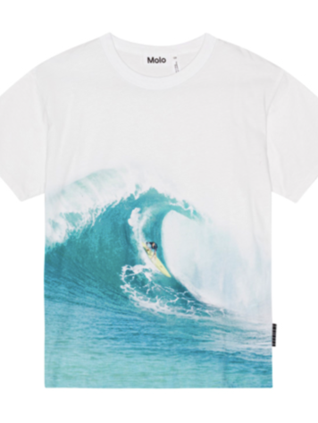 Molo Junior Riley S/S T-Shirt - BIG WAVE - Yellow Turtle