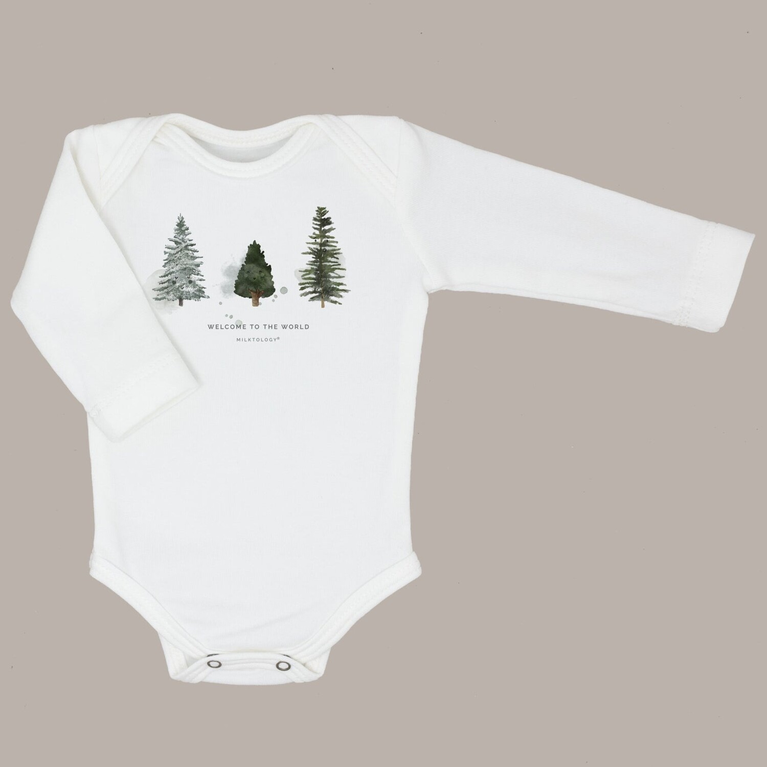 Milktology Baby Onesie WELCOME TREES Yellow Turtle