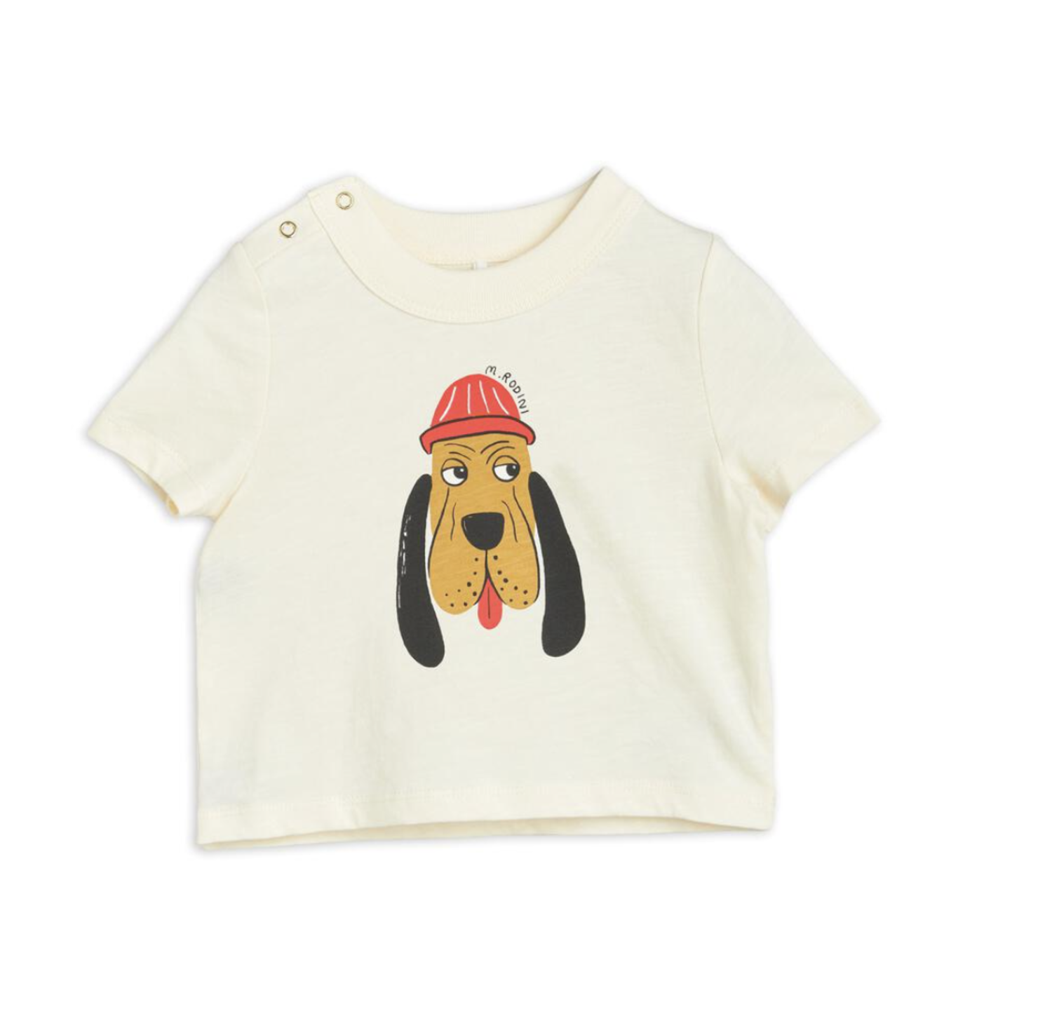 Mini rodini ミニロディーニ BloodhoundＴシャツ Mini Rodini Kids Bloodhound Short Sleeve Tee - OFF WHT