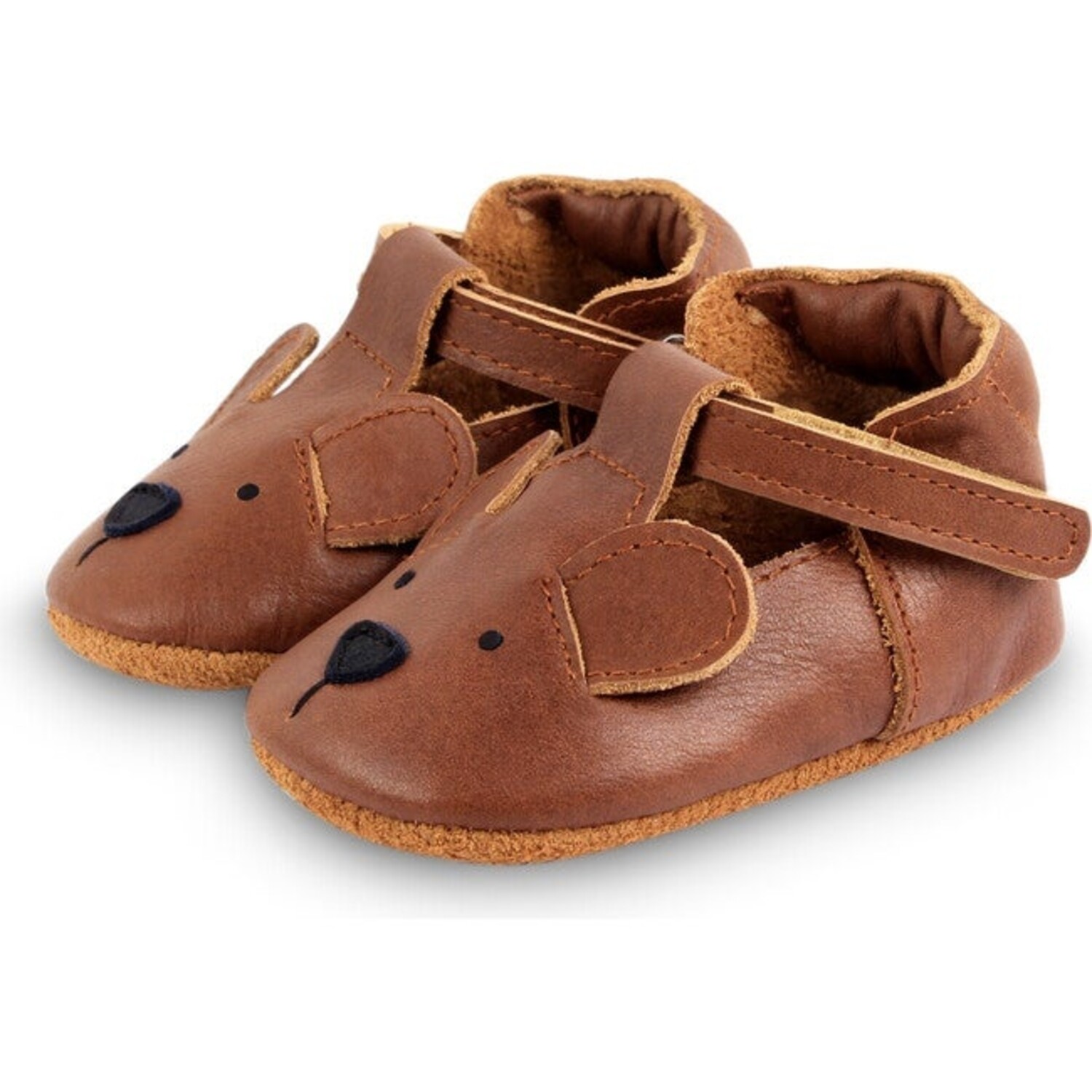 beby bear shoes♡ Donsje Baby Spark Bear Shoes - COGNAC LEATHER - Yellow Turtle