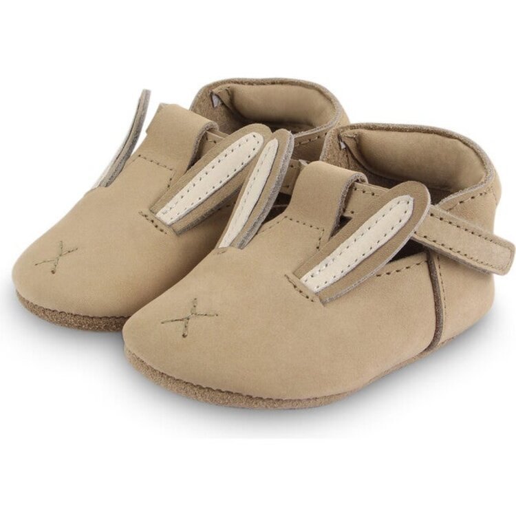 Donsje Donsje Baby Spark Bunny Shoes - TAUPE NUBUCK