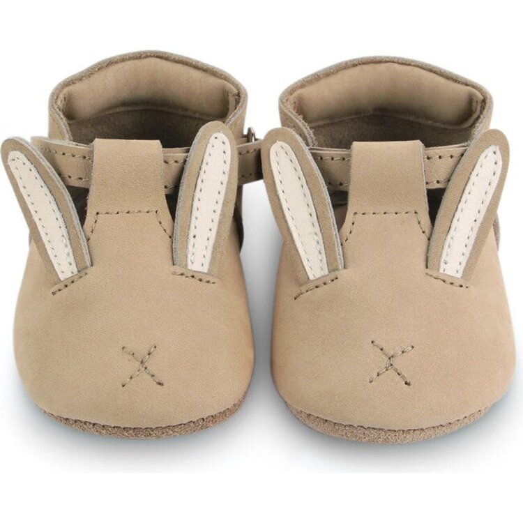 Donsje Donsje Baby Spark Bunny Shoes - TAUPE NUBUCK