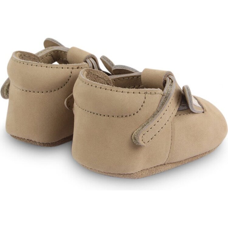 Donsje Donsje Baby Spark Bunny Shoes - TAUPE NUBUCK