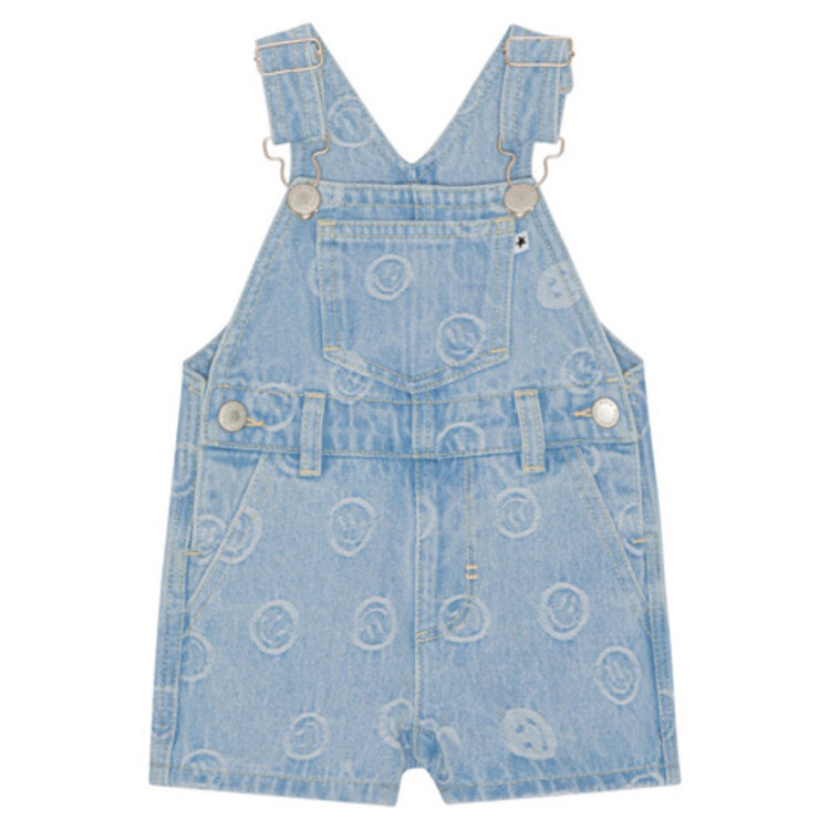 Molo Molo Kids Spot Woven Overall Shorts - HAPPINESS LIGHT