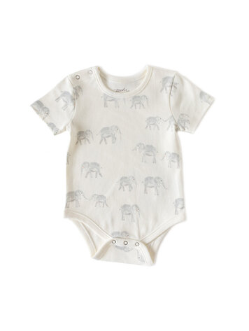 Pehr Designs Pehr Baby Shoulder Snap Onesie - FLLW ME ELPHNT