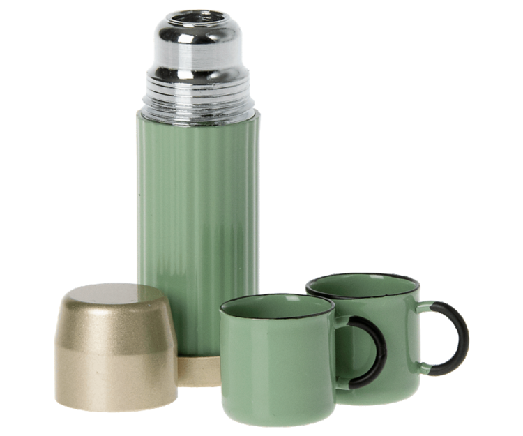 Maileg Maileg Thermos & Cups, Mouse - MINT