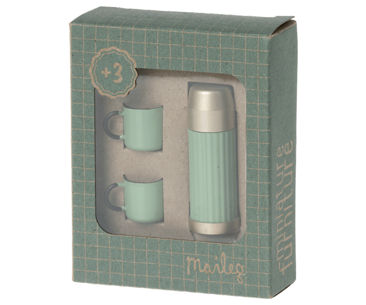 Maileg Maileg Thermos & Cups, Mouse - MINT