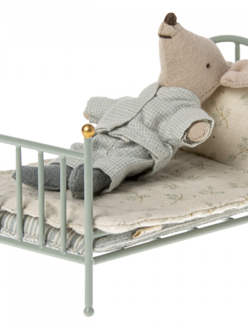 Maileg Maileg  Vintage Single Bed, Mouse - MINT