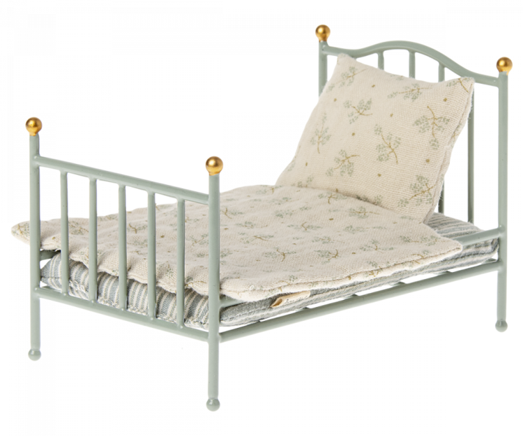 Maileg Maileg  Vintage Single Bed, Mouse - MINT