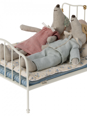 Maileg Maileg Bed, Mouse - OFF WHITE