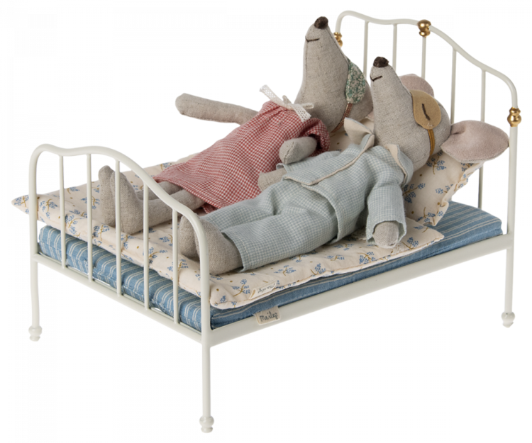 Maileg Maileg Bed, Parent Mouse - OFF WHITE
