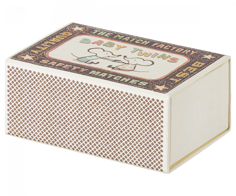Maileg Maileg Twins, Baby Mice in Matchbox