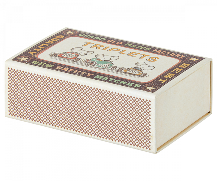 Maileg Maileg Triplets, Baby Mice in Matchbox