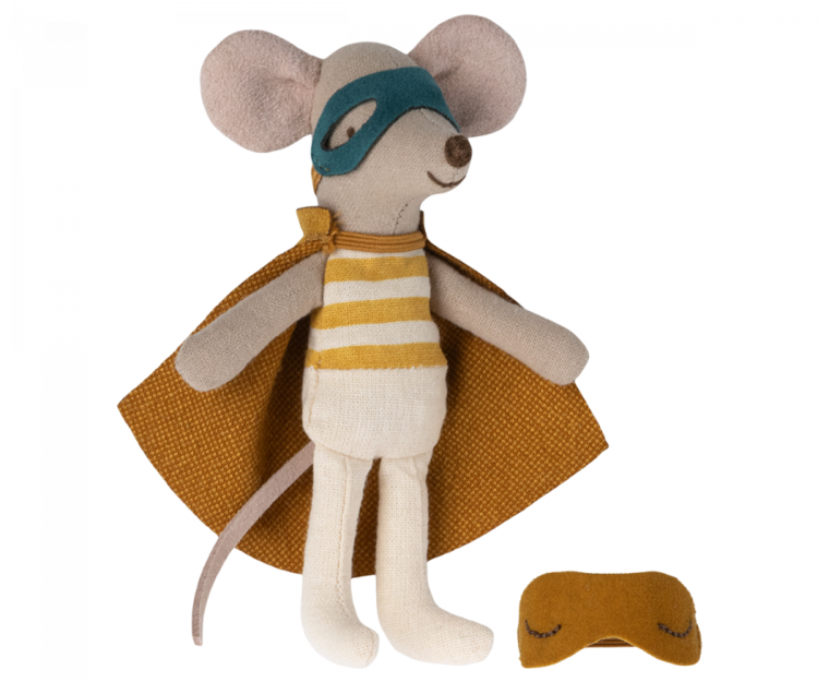 Maileg Maileg Super Hero Mouse, Little Brother in Matchbox