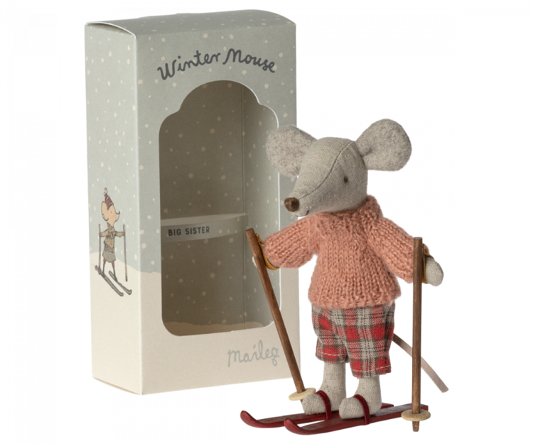 Maileg Maileg Winter Mouse with Ski Set, Big Sister