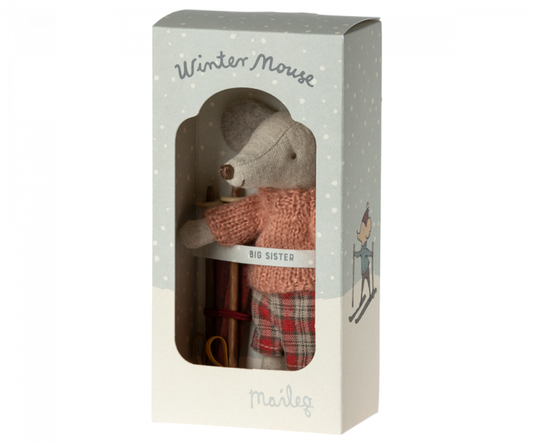 Maileg Maileg Winter Mouse with Ski Set, Big Sister