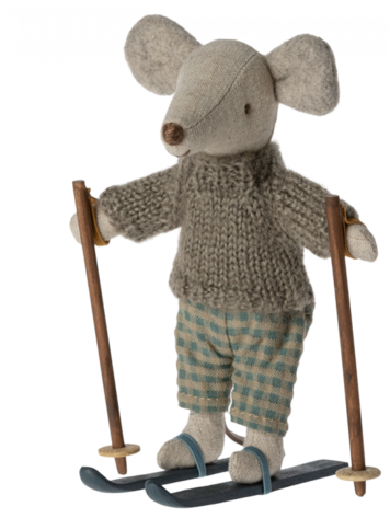 Maileg Maileg Winter Mouse W/Ski Set, Big Brother