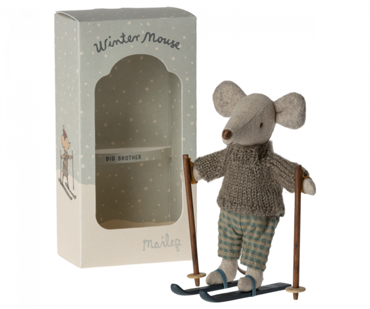 Maileg Maileg Winter Mouse with Ski Set, Big Brother