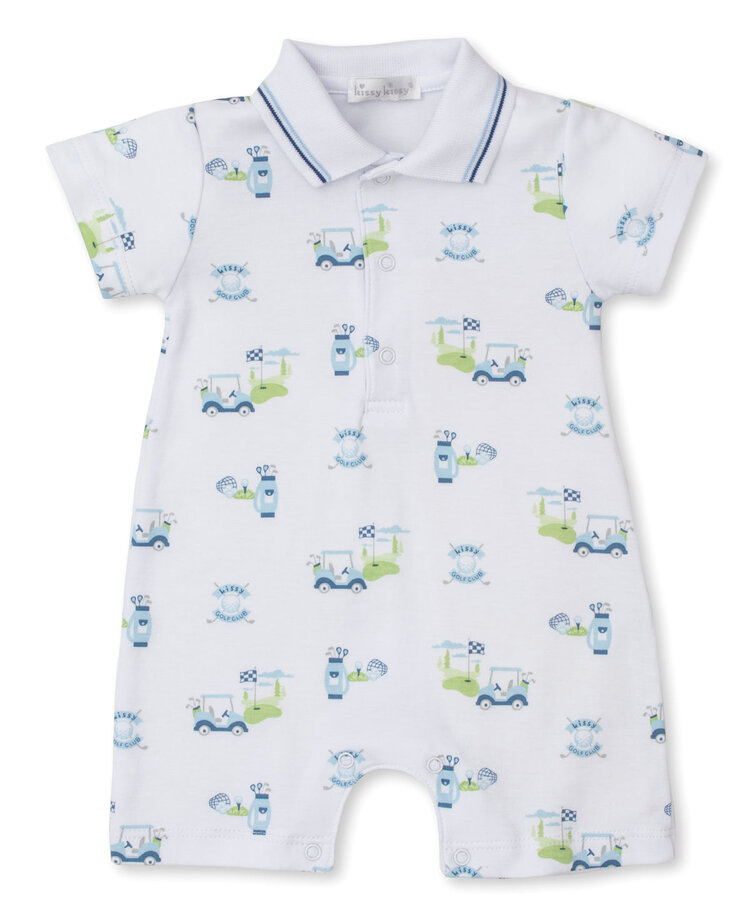Kissy Kissy Kissy Kissy Baby Golf Printed Short Playsuit - BLUE
