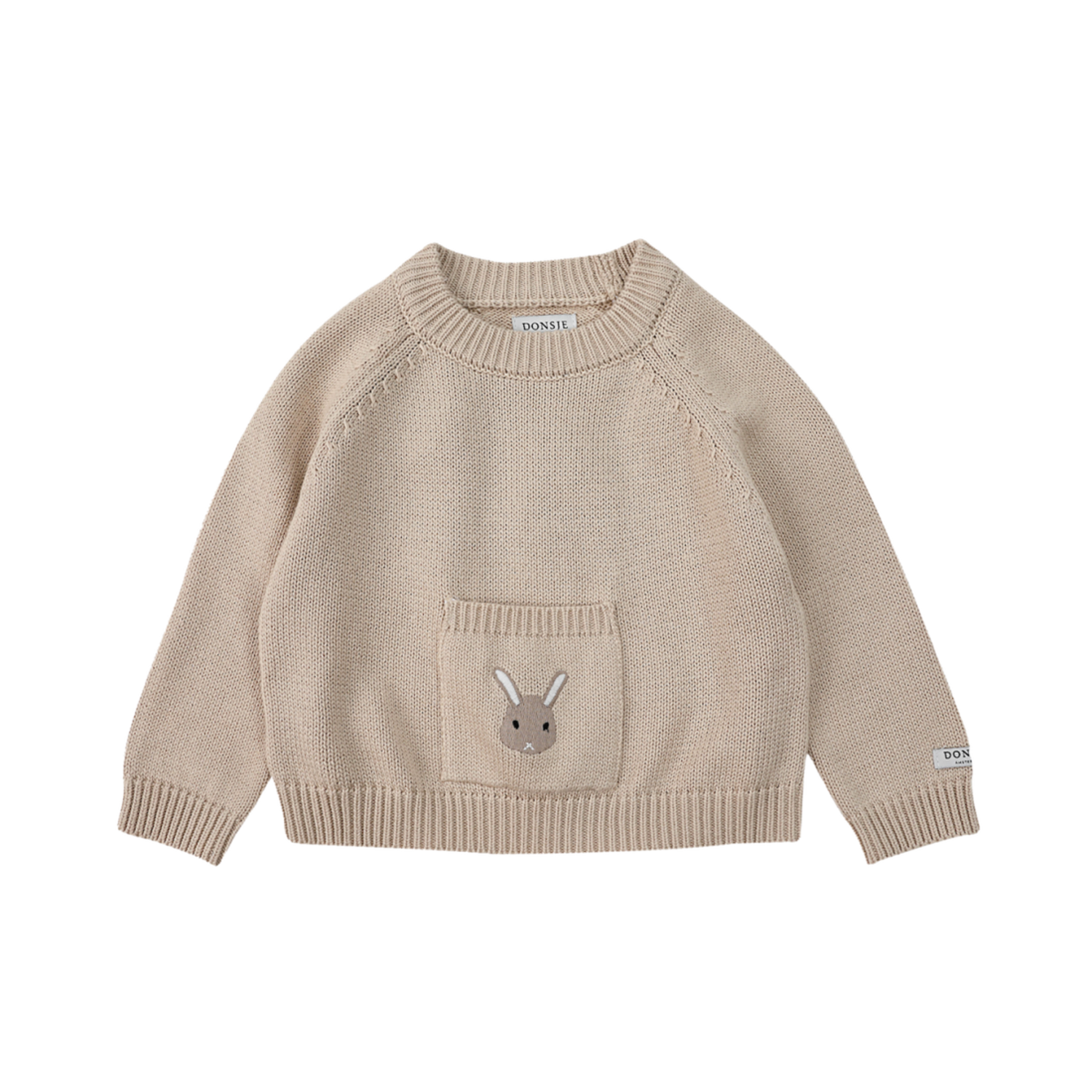 Donsje Baby Loeke Sweater Bunny - MACAROON - Yellow Turtle