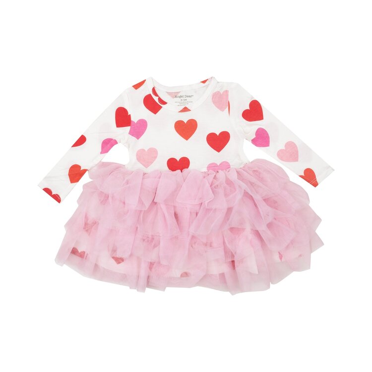 Angel Dear Angel Dear Baby Twirly Tank Tutu Dress - Hearts