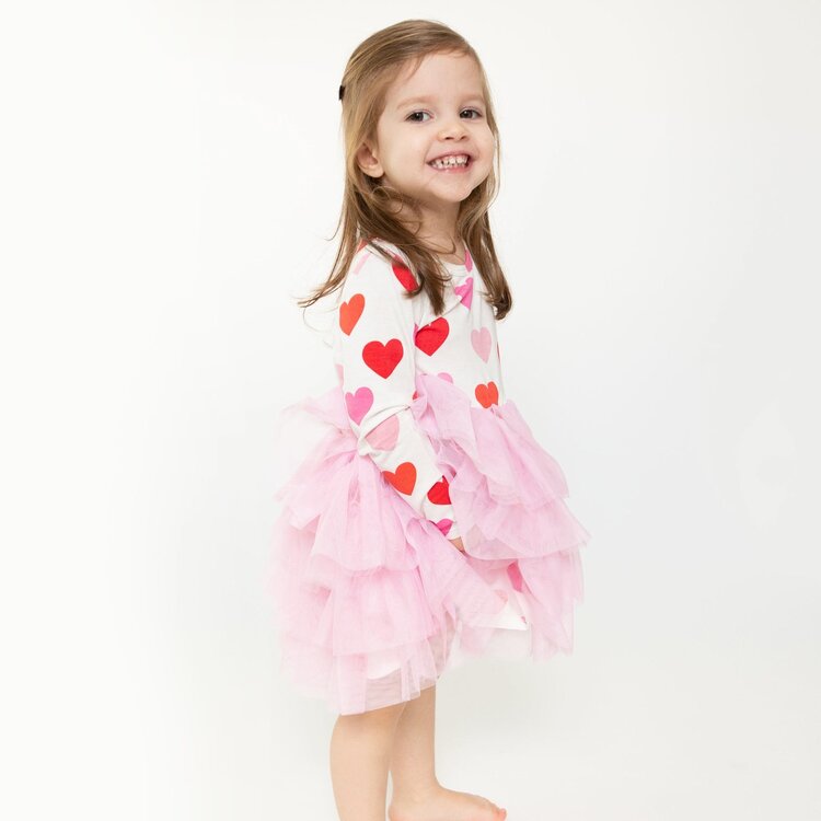 Angel Dear Angel Dear Baby Twirly Tank Tutu Dress - Hearts