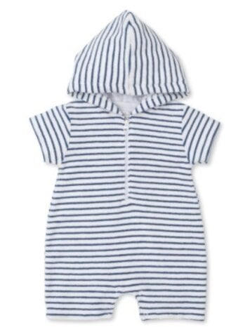 Kissy Kissy Kissy Kissy Baby Terry Romper - BLUE
