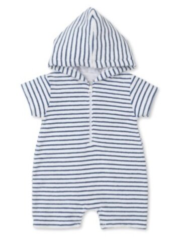 Kissy Kissy Kissy Kissy Terry Romper - BLUE