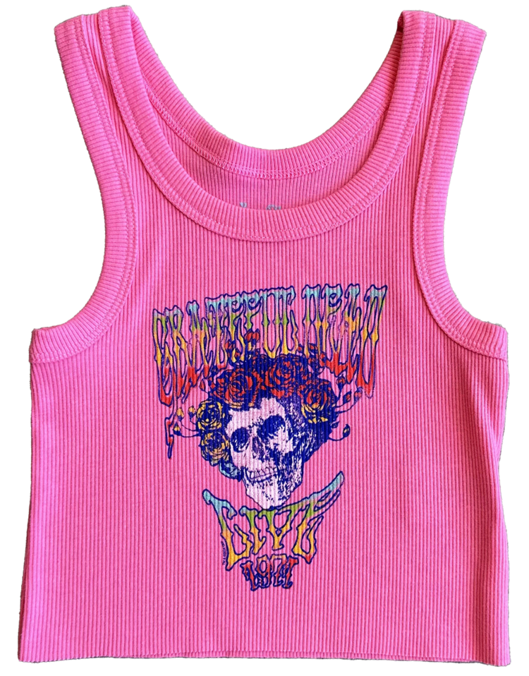 Rowdy Sprout Rowdy Sprout Kids Grateful Dead Crop Tank - PINK