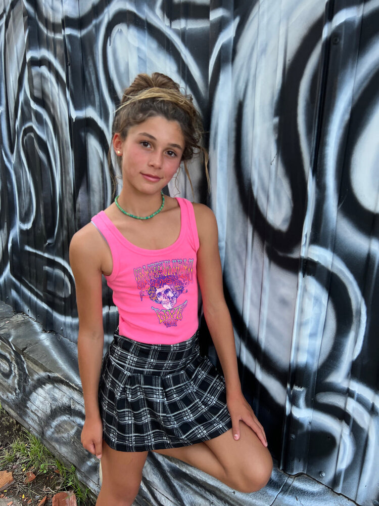 Rowdy Sprout Rowdy Sprout Kids Grateful Dead Crop Tank - PINK