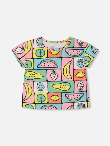 Deux par Deux Deux Par Deux Kids Jersey Top - FRUITS SQ