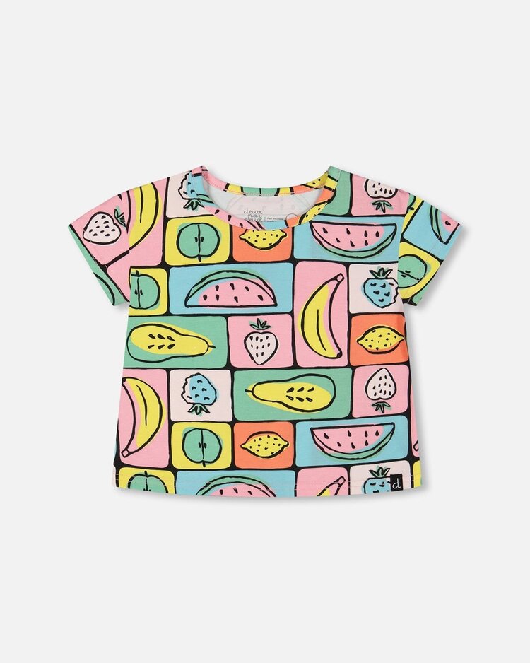 Deux par Deux Deux Par Deux Kids Jersey Top - FRUITS SQUARE