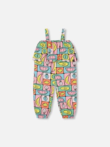 Deux par Deux Deux Par Deux Kids Jersey Jumpsuit - FRUITS SQ
