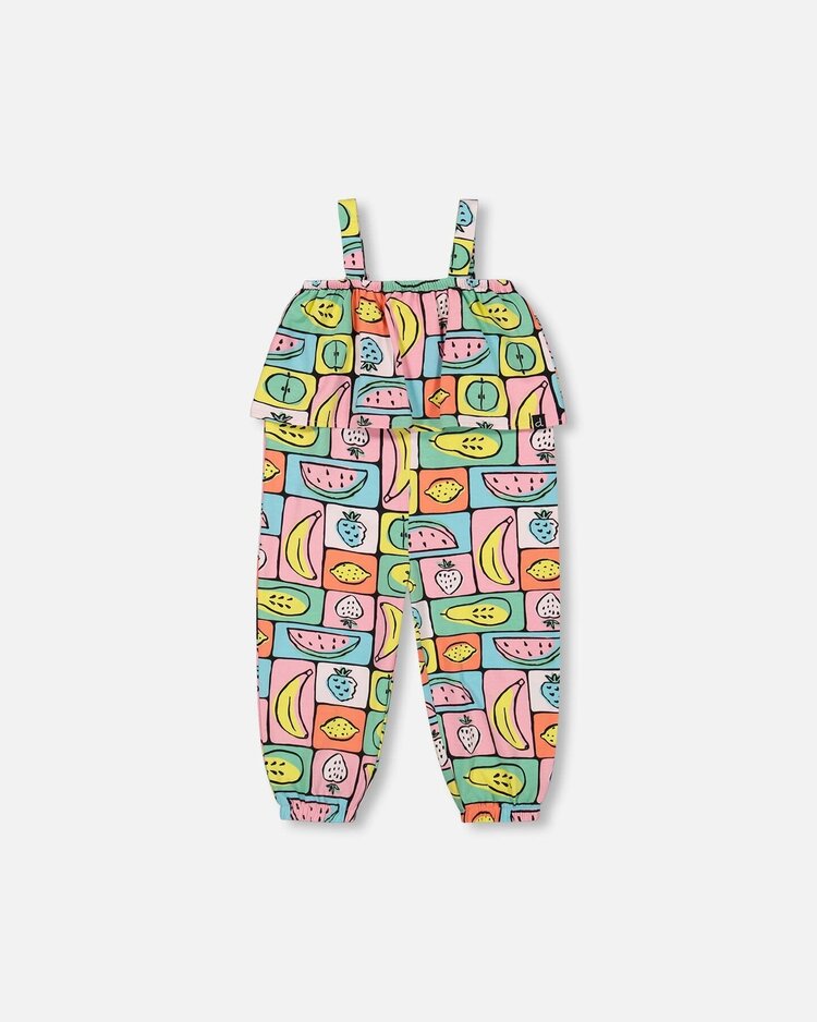 Deux par Deux Deux Par Deux Kids Jersey Jumpsuit - FRUITS SQUARE