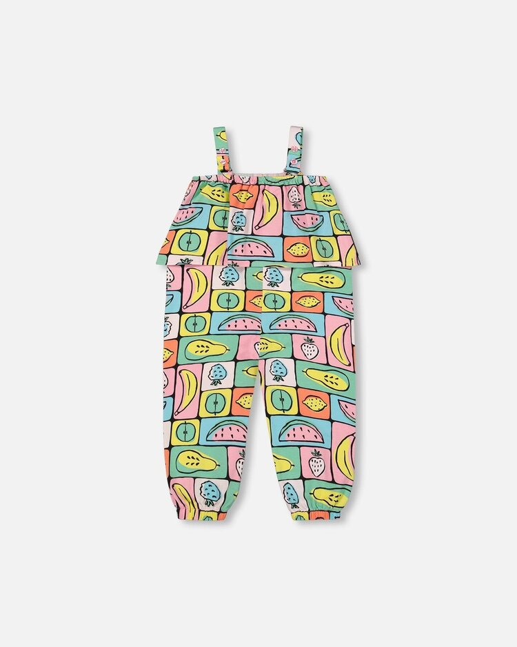 Deux par Deux Deux Par Deux Kids Jersey Jumpsuit - FRUITS SQUARE