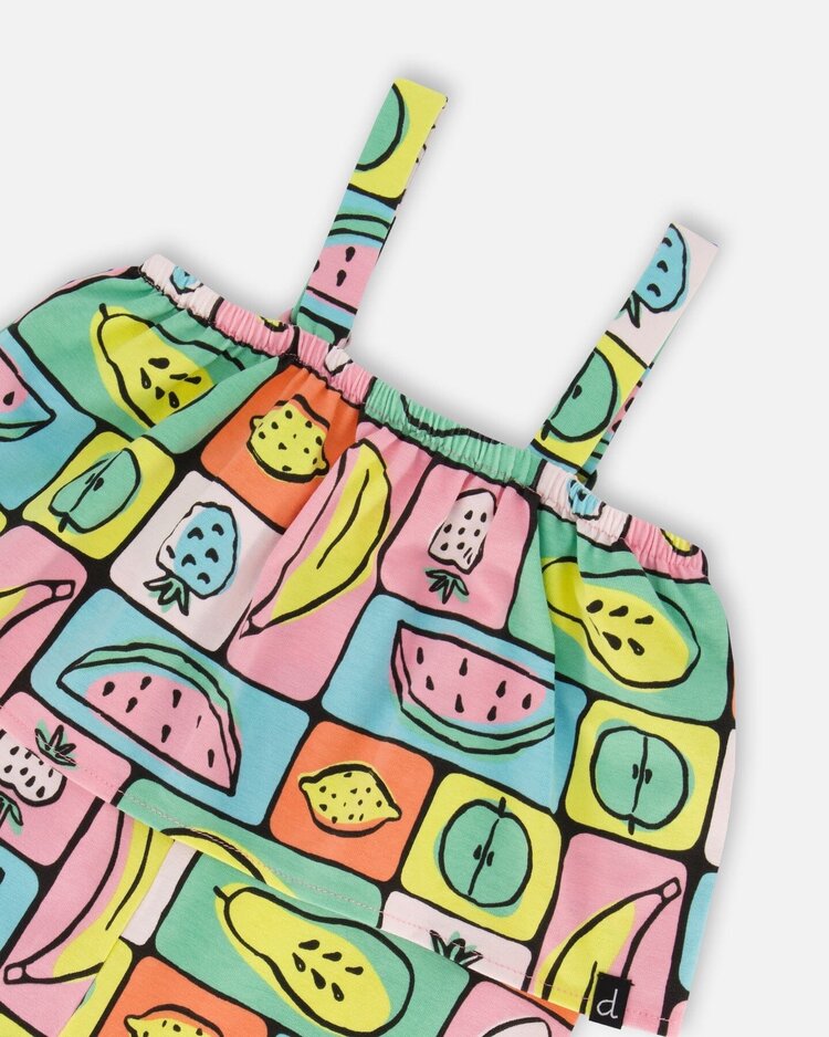 Deux par Deux Deux Par Deux Kids Jersey Jumpsuit - FRUITS SQUARE