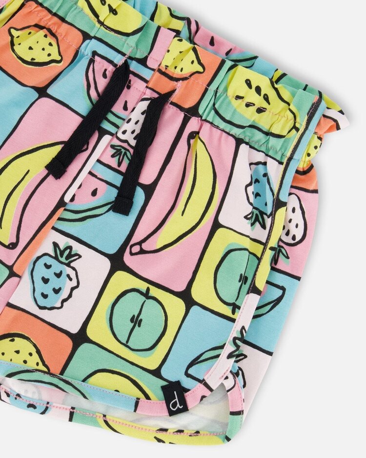 Deux par Deux Deux Par Deux Kids Jersey Short - FRUITS SQUARE