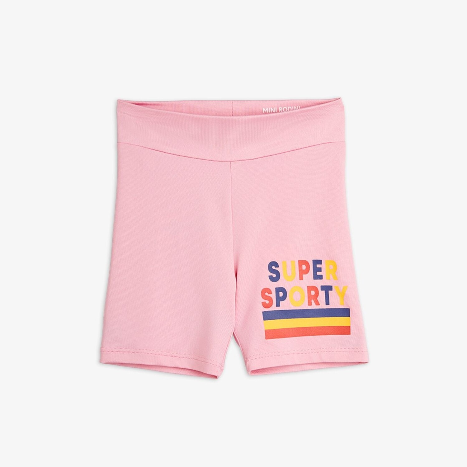Mini Rodini Kids Super Sporty Bike Shorts PINK Yellow Turtle