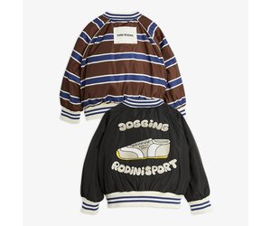 Mini Rodini Kids Stripe Baseball Jacket - MULTI - Yellow Turtle