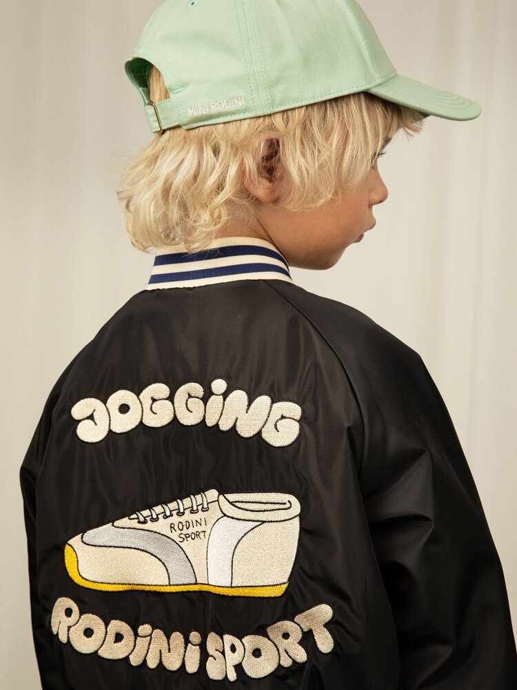 Mini Rodini Mini Rodini Kids Stripe Baseball Jacket - MULTI