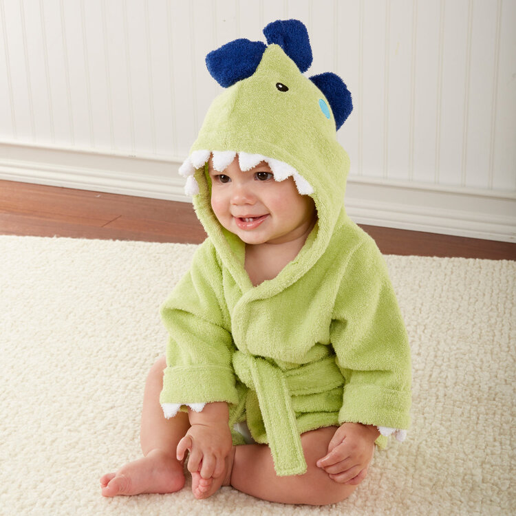 Baby Aspen Baby Splash-a-saurus Spa Hooded Robe - DINOSAUR